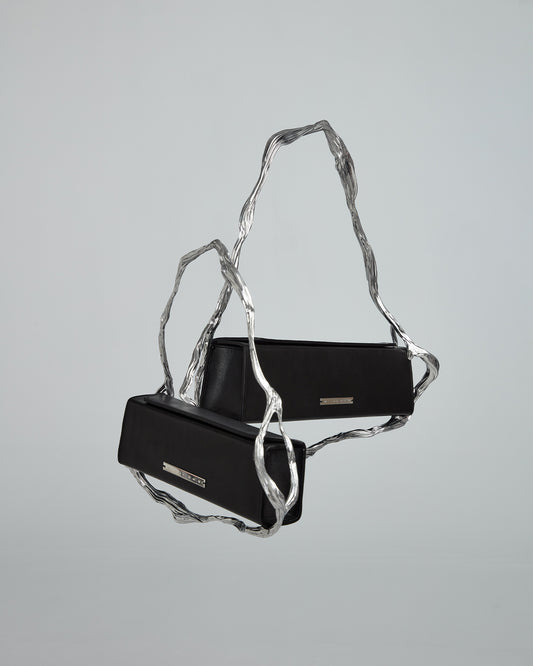 Metal Handle Small Shoulder Bag